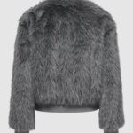 Pelliccia ecologica Only Onlmanny Faux Fur Cc Otw Grigio Scuro - Foto 2