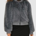 Pelliccia ecologica Only Onlmanny Faux Fur Cc Otw Grigio Scuro - Foto 3