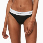 Slip e perizoma Calvin Klein Underwear THONG Nero - Foto 1