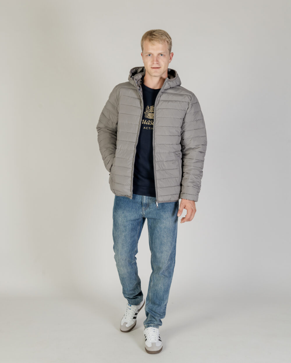 Piumino Aquascutum RLG ACTIVE HOODED 100 GR Antracite - Foto 4