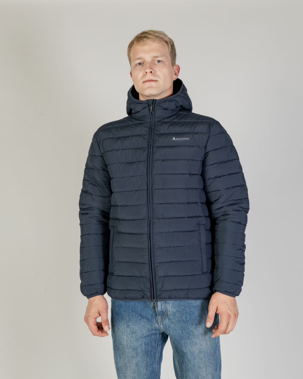 Piumino Aquascutum RLG ACTIVE HOODED 100 GR Blu - Foto 1