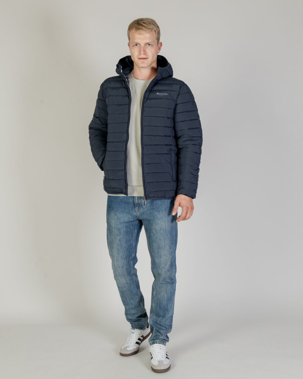 Piumino Aquascutum RLG ACTIVE HOODED 100 GR Blu - Foto 4