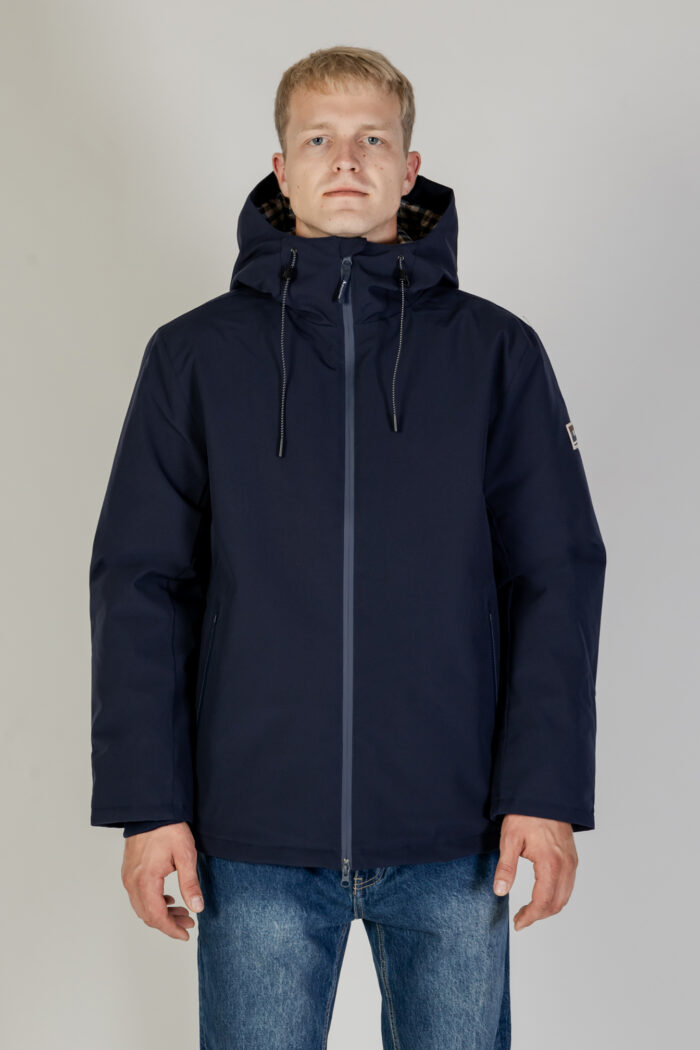 Piumino Aquascutum SHELL ACTIVE MID PARKA Blu