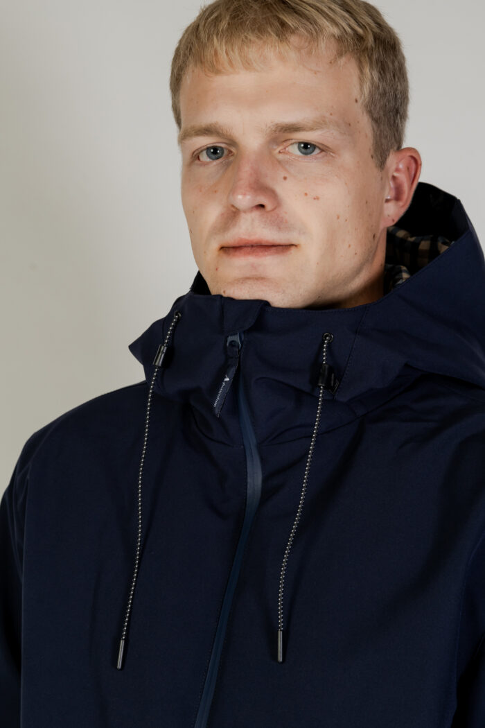 Piumino Aquascutum SHELL ACTIVE MID PARKA Blu