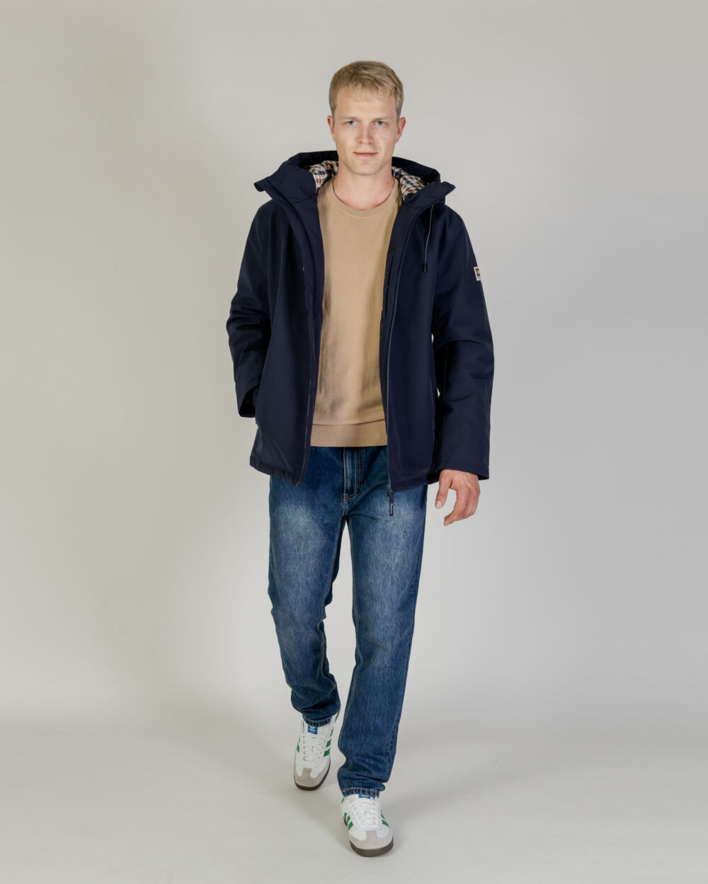 Piumino Aquascutum SHELL ACTIVE MID PARKA Blu - Foto 5