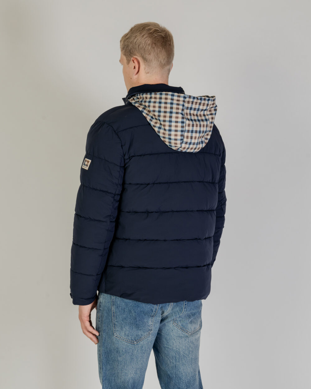 Piumino Aquascutum SP MOCKNECK PUFFER JACKET Blu - Foto 4