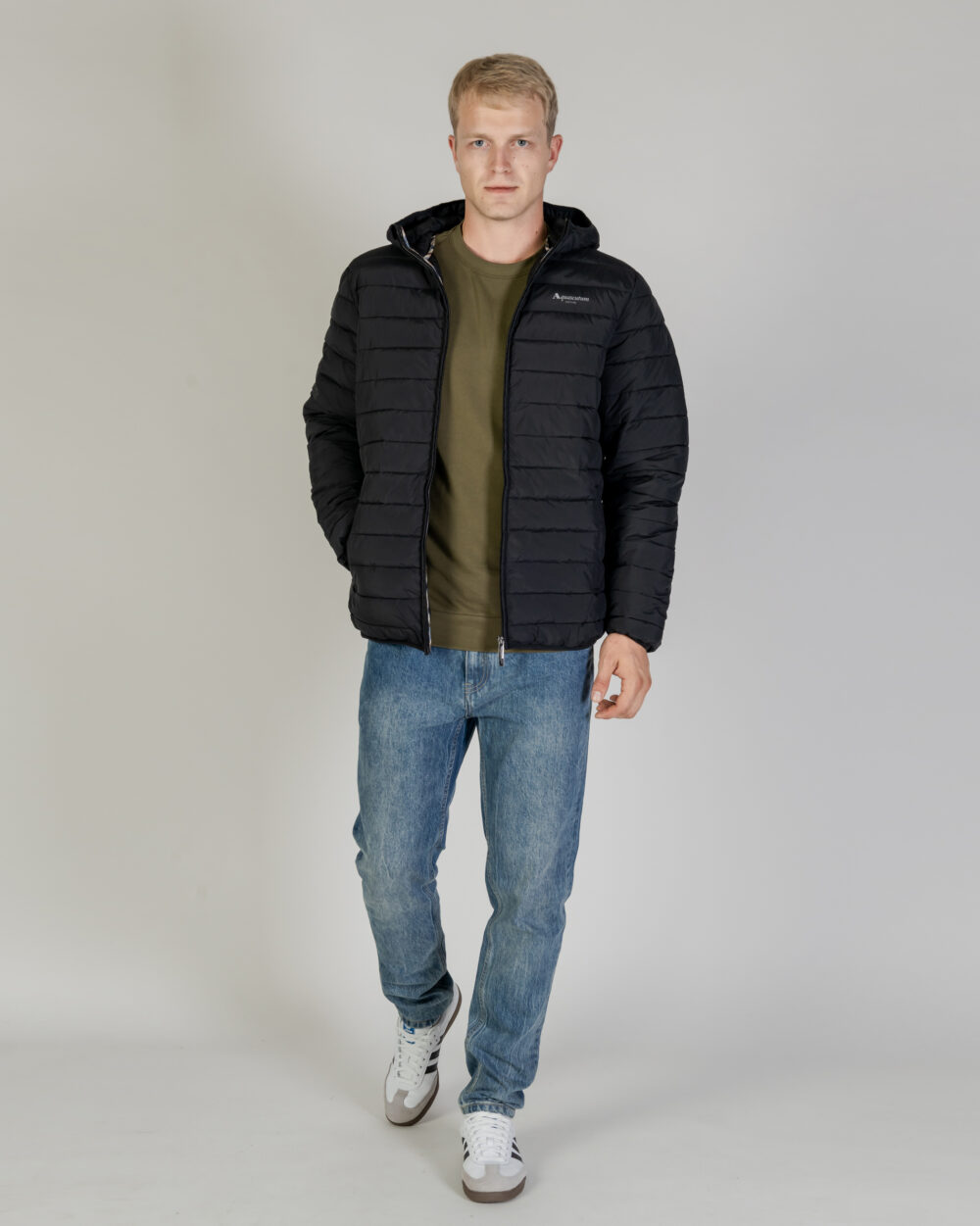 Piumino Aquascutum RLG ACTIVE HOODED 100 GR Nero - Foto 4