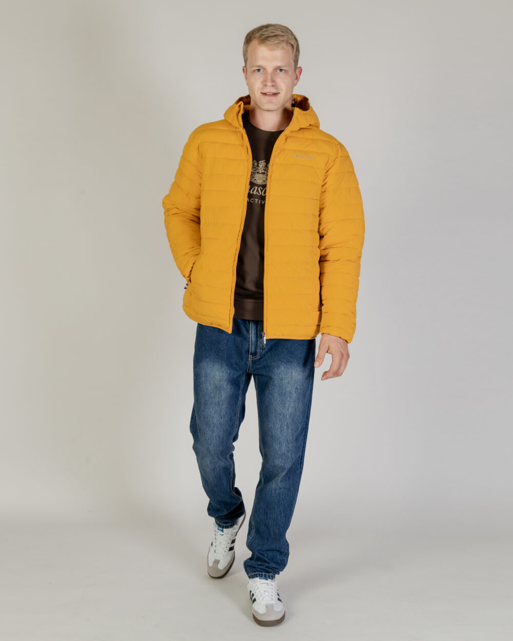 Piumino Aquascutum RLG ACTIVE HOODED 100 GR Senape - Foto 5