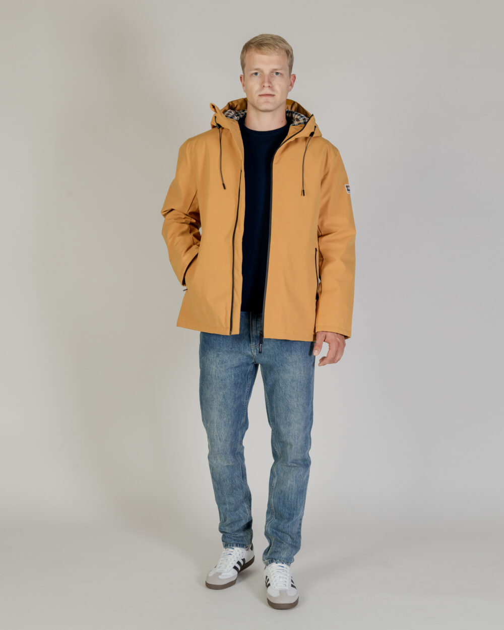 Piumino Aquascutum SHELL ACTIVE MID PARKA Senape - Foto 5