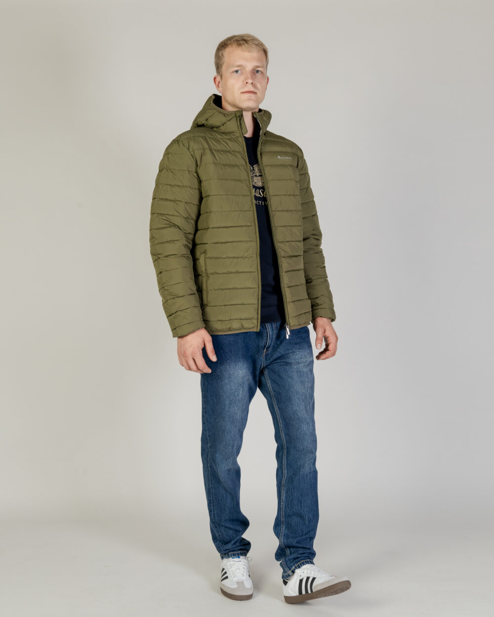 Piumino Aquascutum RLG ACTIVE HOODED 100 GR Verde Oliva - Foto 5