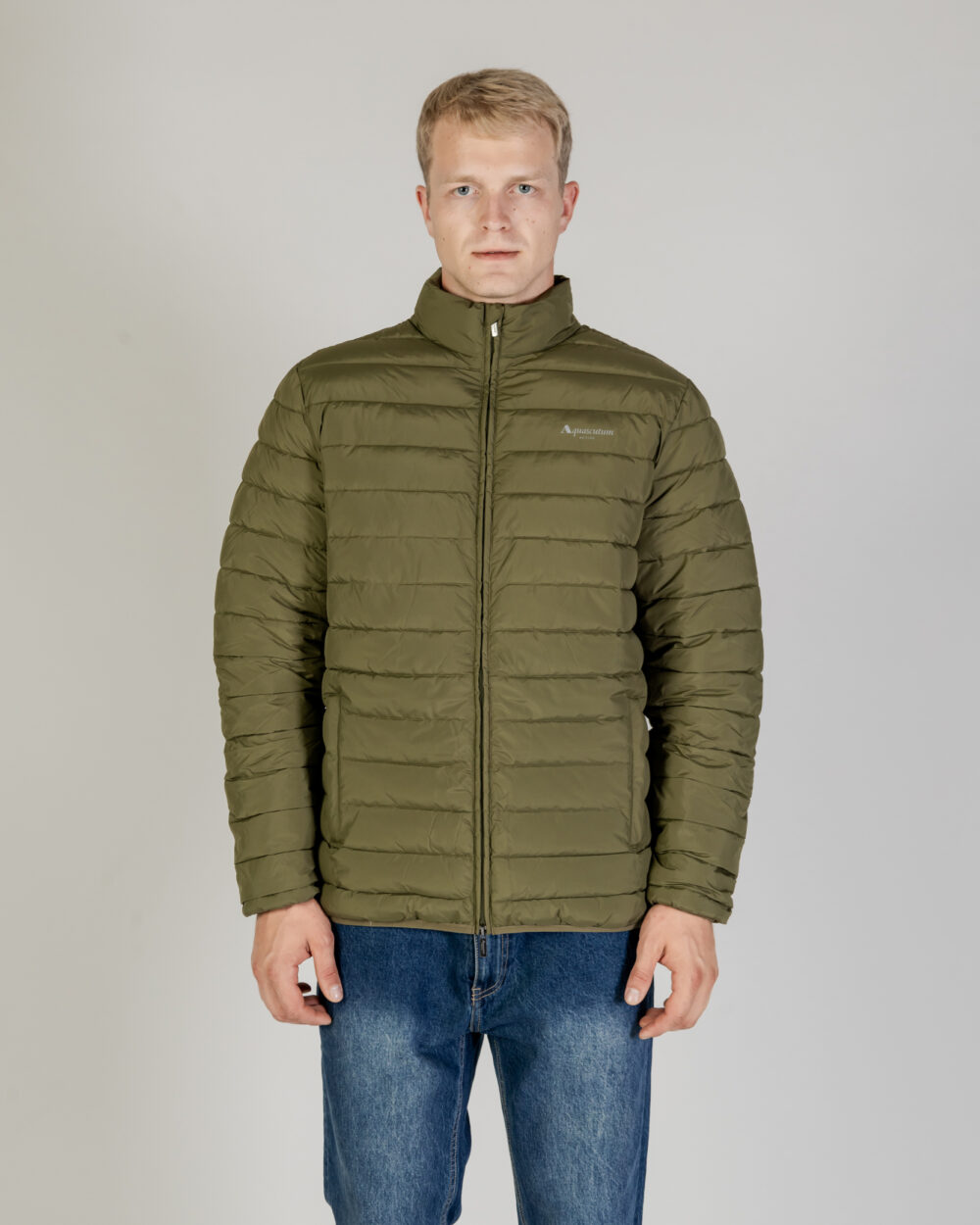 Piumino Aquascutum RLG ACTIVE MOCKNECK 100GR Verde Oliva - Foto 1