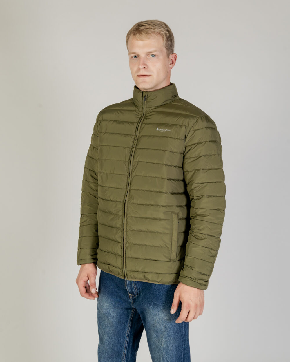 Piumino Aquascutum RLG ACTIVE MOCKNECK 100GR Verde Oliva - Foto 4