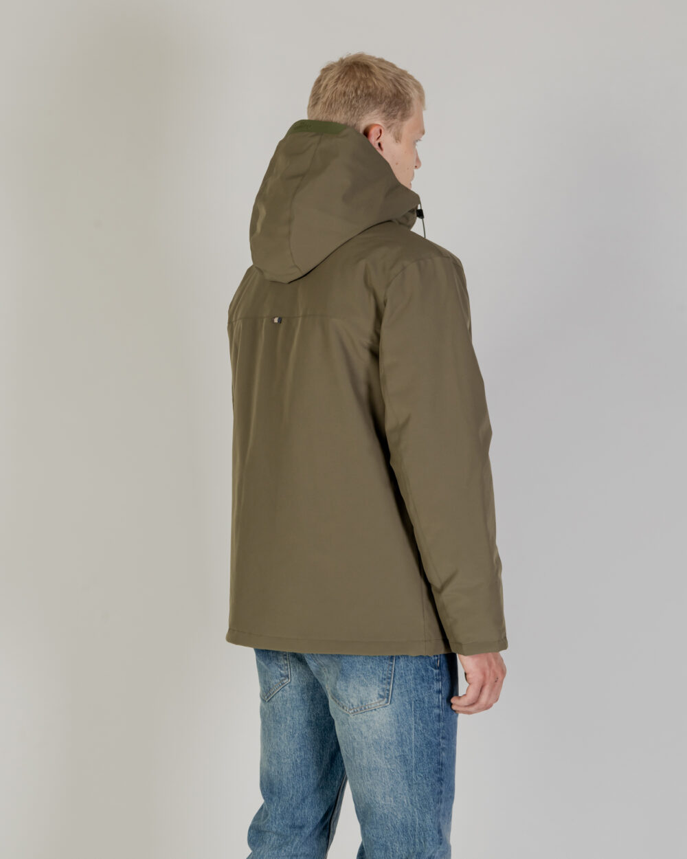 Piumino Aquascutum SHELL ACTIVE MID PARKA Verde Oliva - Foto 3