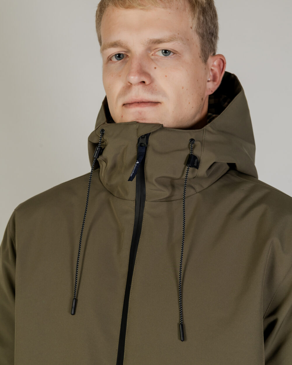 Piumino Aquascutum SHELL ACTIVE MID PARKA Verde Oliva - Foto 2