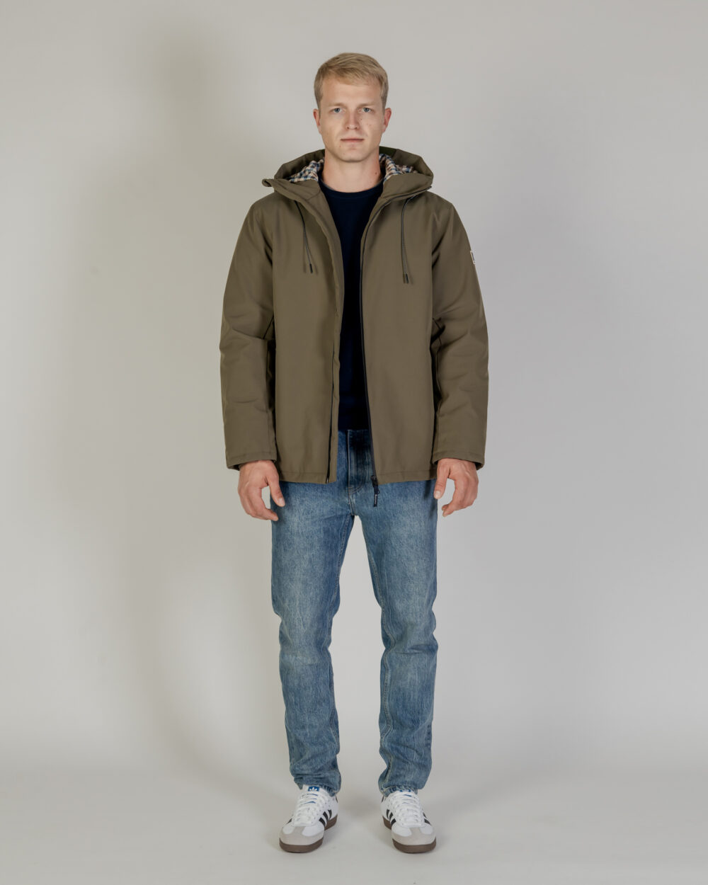 Piumino Aquascutum SHELL ACTIVE MID PARKA Verde Oliva - Foto 5