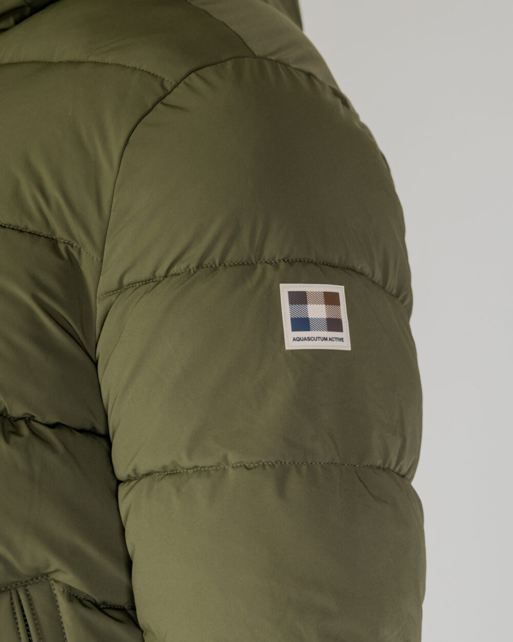 Piumino Aquascutum SP HOODED PUFFER JACKET Verde Oliva - Foto 5