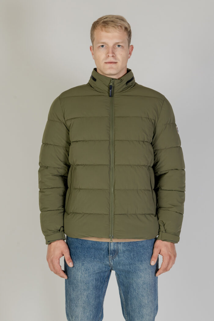 Piumino Aquascutum SP MOCKNECK PUFFER JACKET Verde Oliva