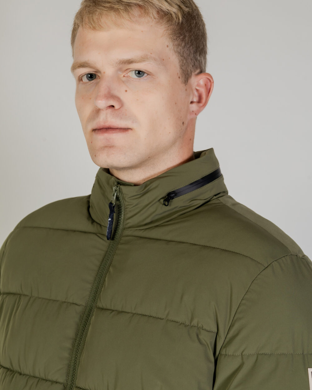 Piumino Aquascutum SP MOCKNECK PUFFER JACKET Verde Oliva - Foto 2