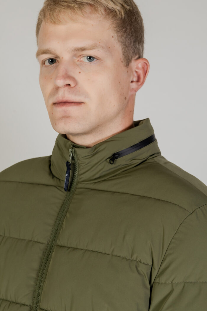 Piumino Aquascutum SP MOCKNECK PUFFER JACKET Verde Oliva