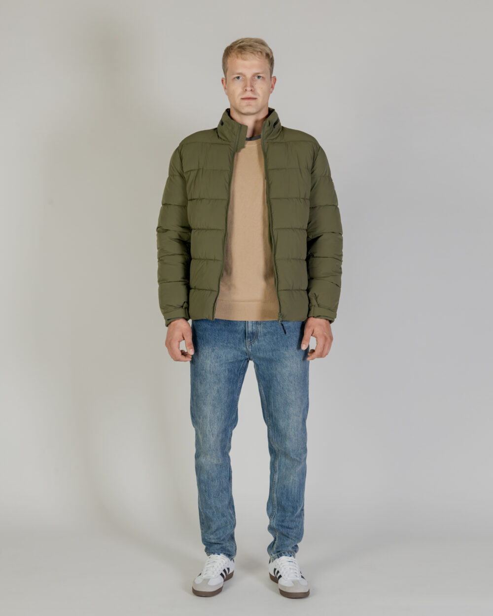 Piumino Aquascutum SP MOCKNECK PUFFER JACKET Verde Oliva - Foto 5