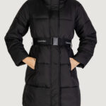 Piumino Calvin Klein Jeans LOGO BELT LONG PUFFER Nero - Foto 2