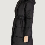 Piumino Calvin Klein Jeans LOGO BELT LONG PUFFER Nero - Foto 3