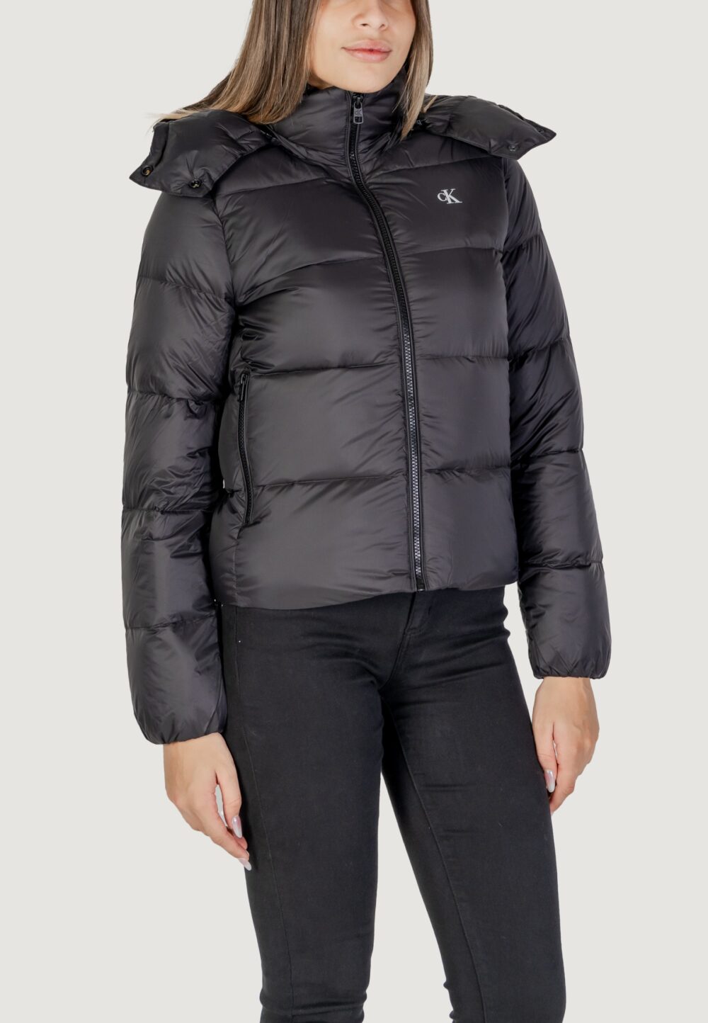 Piumino Calvin Klein Jeans MW DOWN SHORT PUFFER Nero - Foto 3