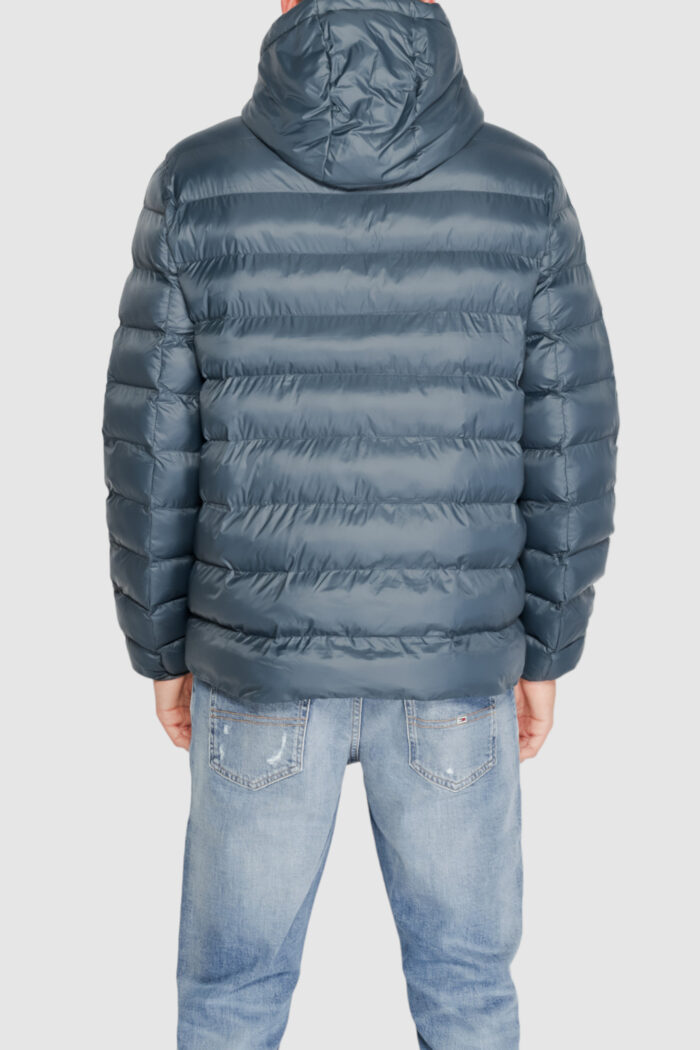 Piumino Calvin Klein RECYCLED HOODED Petrolio