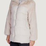 Piumino Only ONLWANJA FUR PUFFER MIX COAT CC OTW Beige chiaro - Foto 3