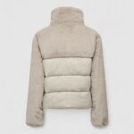 Piumino Only ONLWANJA FUR PUFFER MIX JACKET NOOS OT Beige chiaro - Foto 3