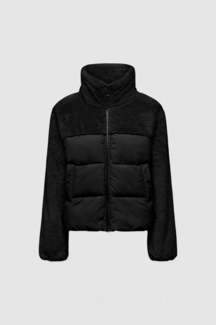 Piumino Only ONLWANJA FUR PUFFER MIX JACKET NOOS OT Nero