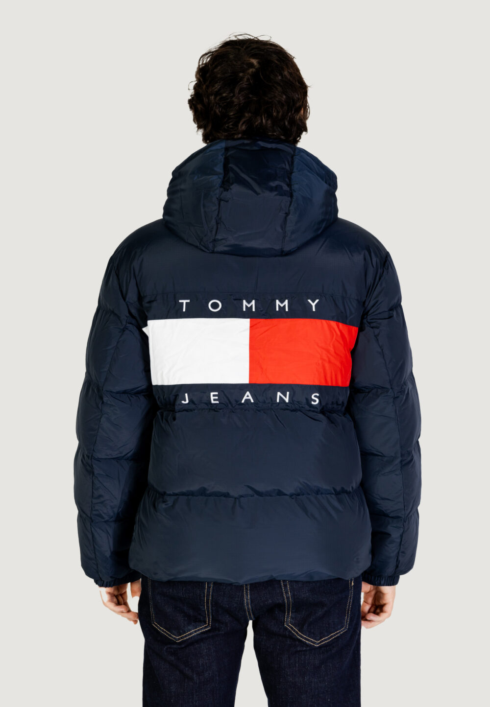 Piumino Tommy Hilfiger Jeans TJM FLAG BACK ALASKA Blue scuro - Foto 3