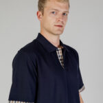 Polo manica corta Aquascutum SUPIMA CLUB CHECK SLEEVES POLO Blu - Foto 4