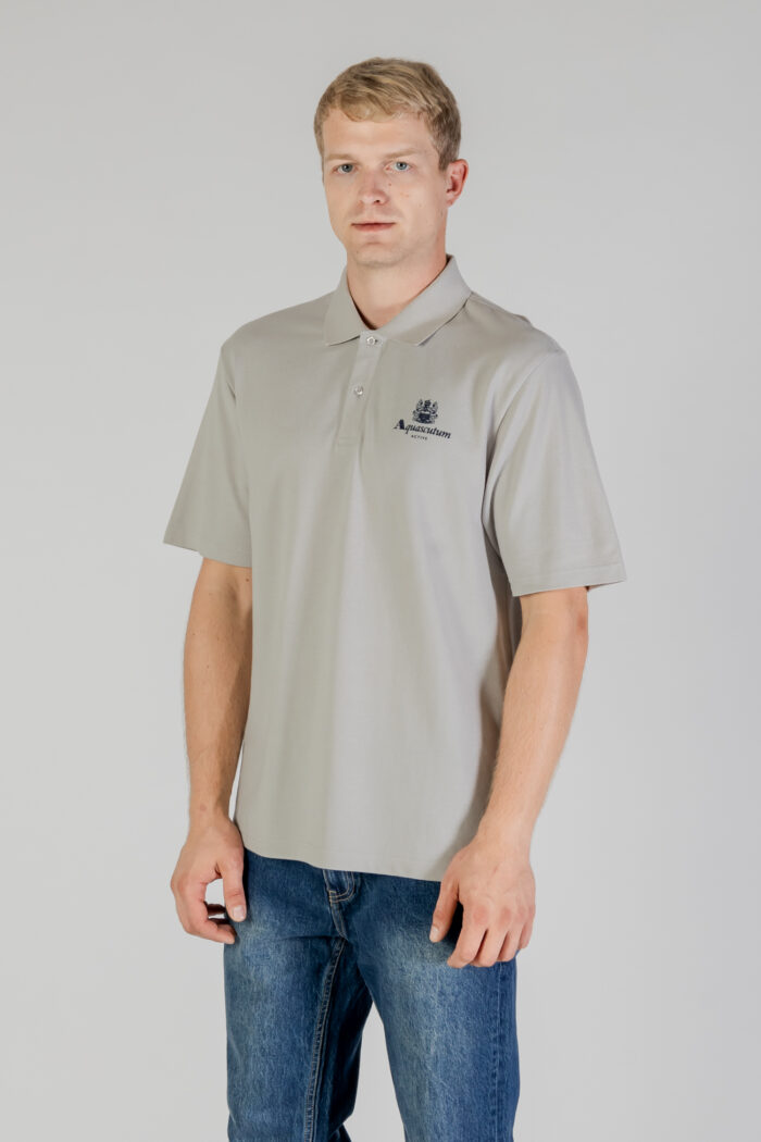 Polo manica corta Aquascutum ACTIVE PIQUET POLO Grigio