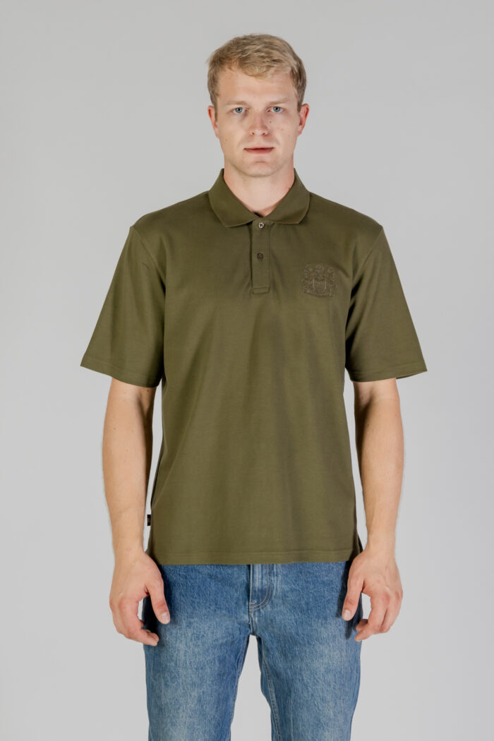 Polo manica corta Aquascutum ACTIVE CREST PIQUET POLO Verde Oliva