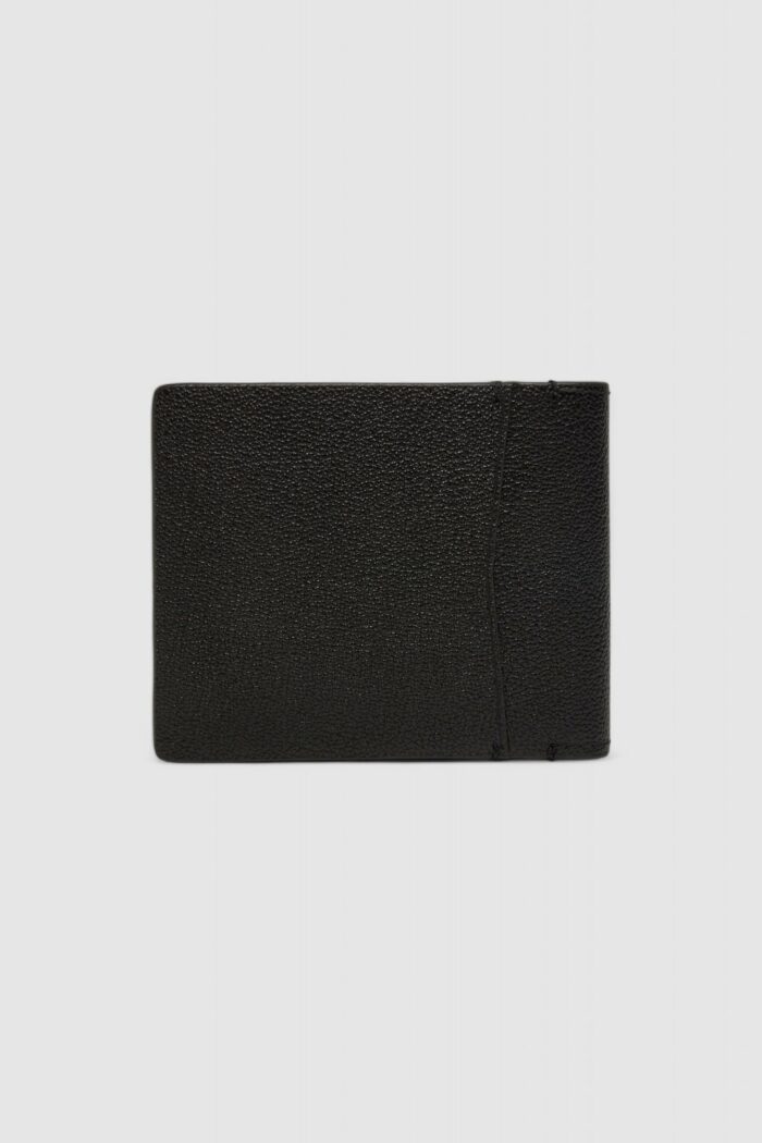 Portafoglio con portamonete Calvin Klein LOGO EMBOSS BIFOLD W/COIN Nero