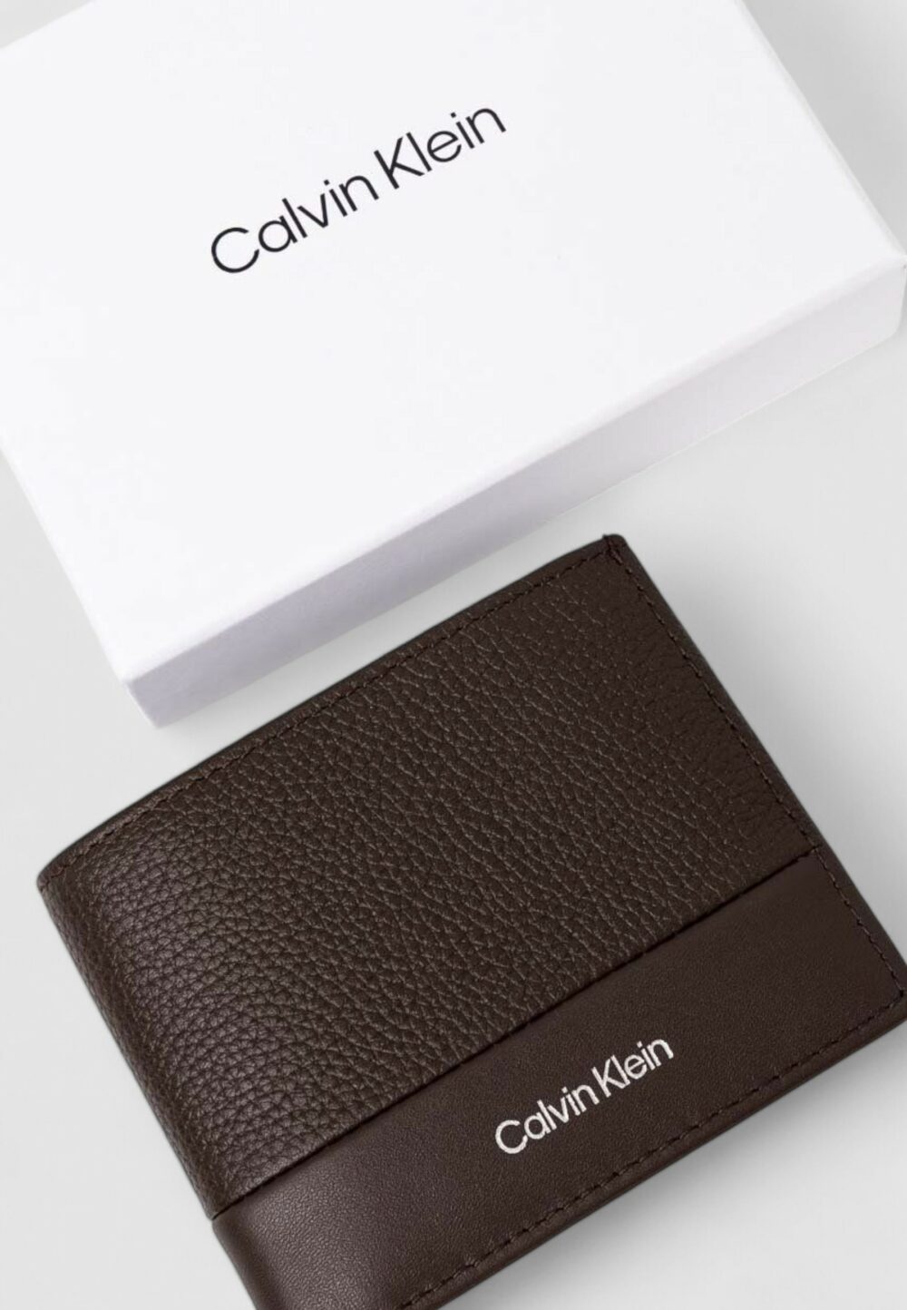 Portafoglio con portamonete Calvin Klein SUBTLE MIX BIFOLD 5CC W/COIN Marrone - Foto 4