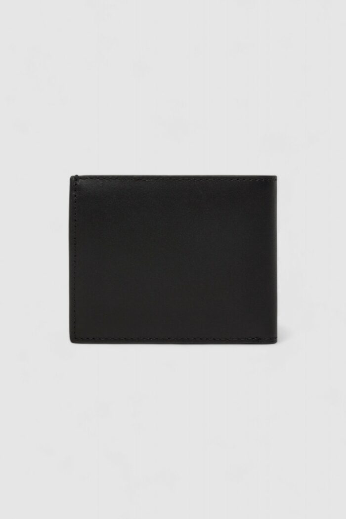 Portafoglio con portamonete Calvin Klein METAL CK BIFOLD 5CC W/COIN Nero