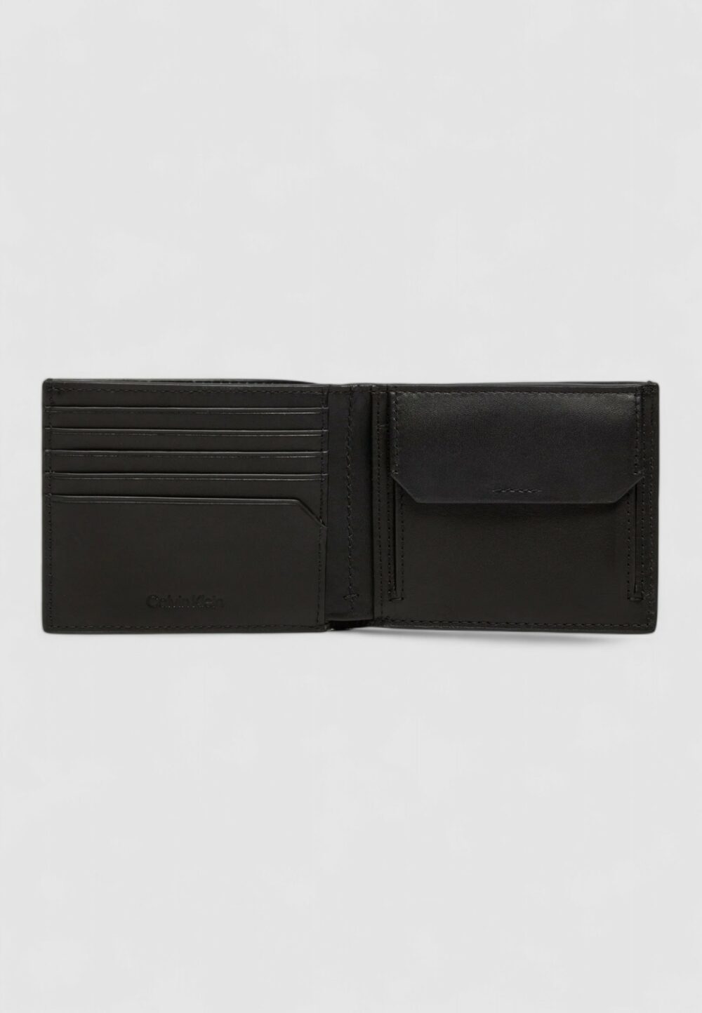 Portafoglio con portamonete Calvin Klein METAL CK BIFOLD 5CC W/COIN Nero - Foto 3