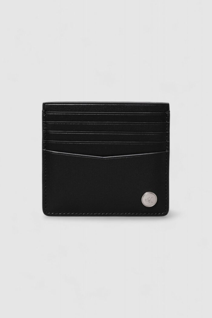 Portafoglio senza portamonete Calvin Klein JEANS HARDWARE CARDCASE 10CC Nero