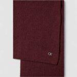 Sciarpa Calvin Klein Jeans CK METAL CHUNKY BEANIE & SCARF Bordeaux - Foto 5