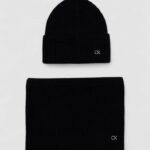 Sciarpa Calvin Klein Jeans CK METAL CHUNKY BEANIE & Nero - Foto 1