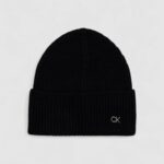 Sciarpa Calvin Klein Jeans CK METAL CHUNKY BEANIE & Nero - Foto 2