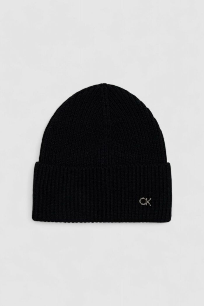 Sciarpa Calvin Klein CK METAL CHUNKY BEANIE & Nero