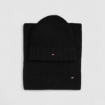 Sciarpa Tommy Hilfiger LAG PIMA COTTON BEANIE & SCARF Nero - Foto 2