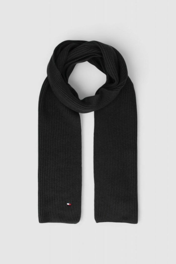 Sciarpa Tommy Hilfiger TH FLAG PIMA COTTON CASH SCARF Nero