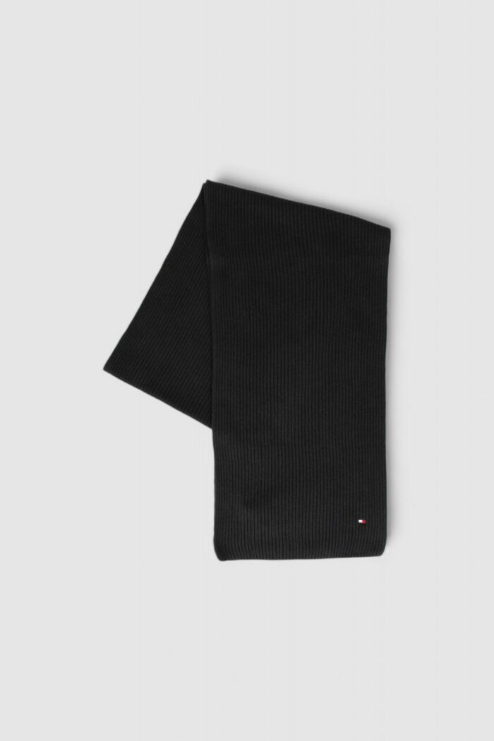 Sciarpa Tommy Hilfiger TH FLAG PIMA COTTON CASH SCARF Nero