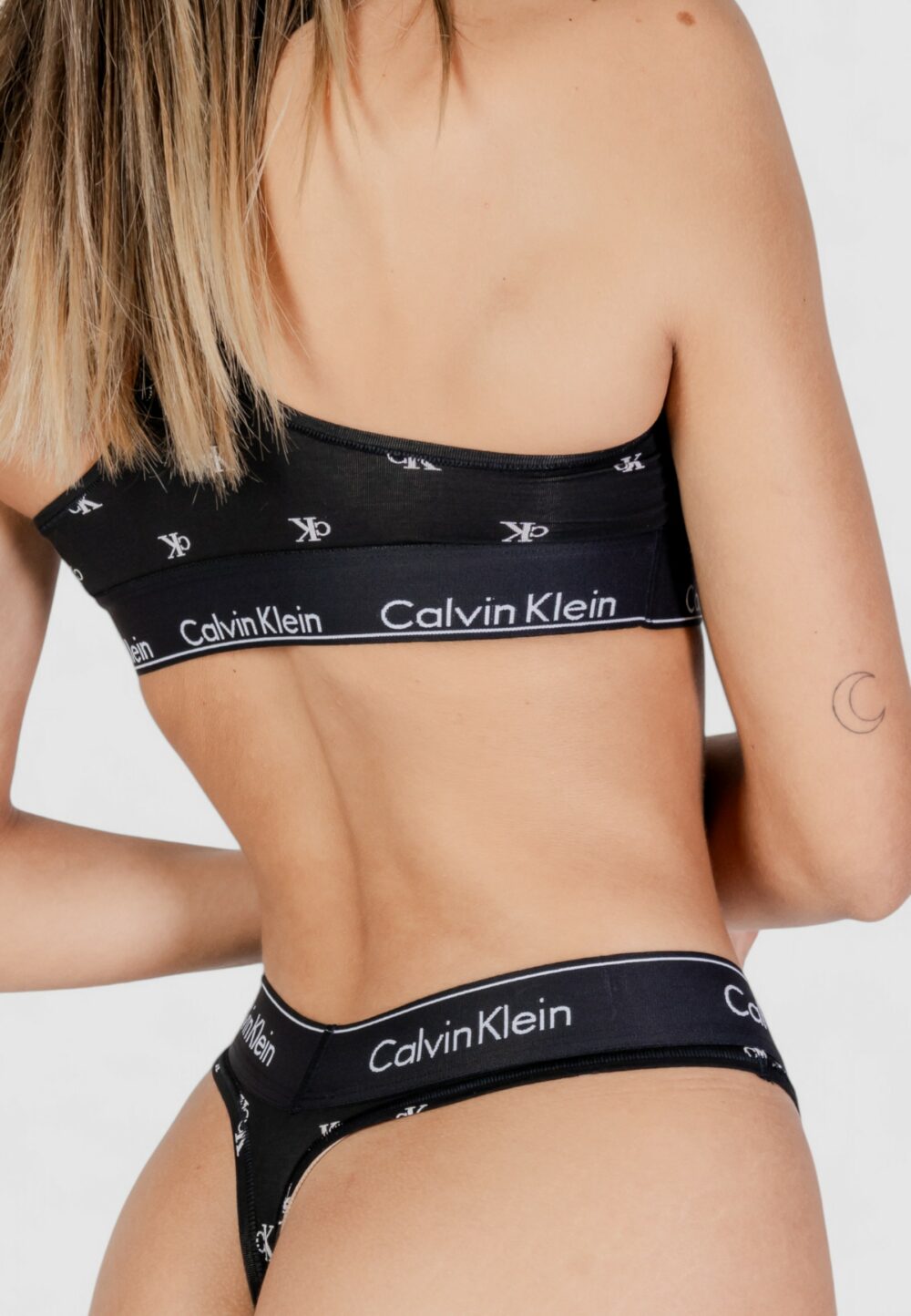 Slip e perizoma Calvin Klein Underwear THONG Black-White - Foto 4