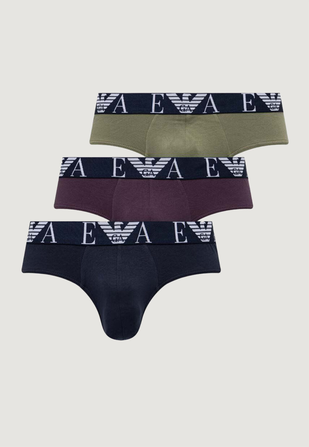 Slip Emporio Armani Underwear 3 PACK BRIEF Blu - Foto 2