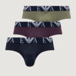 Slip Emporio Armani Underwear 3 PACK BRIEF Blu - Foto 2